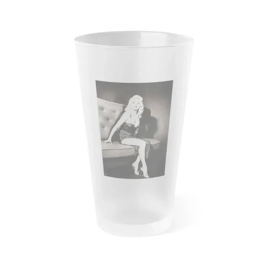 Diana Dors #174 (Vintage Female Icon) Frosted Pint Glass 16oz 16oz Frosted - Go Mug Yourself