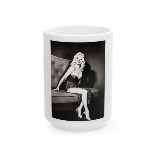 Diana Dors #174 (Vintage Female Icon) White Coffee Mug 15oz - Go Mug Yourself