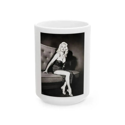 Diana Dors #174 (Vintage Female Icon) White Coffee Mug 15oz - Go Mug Yourself