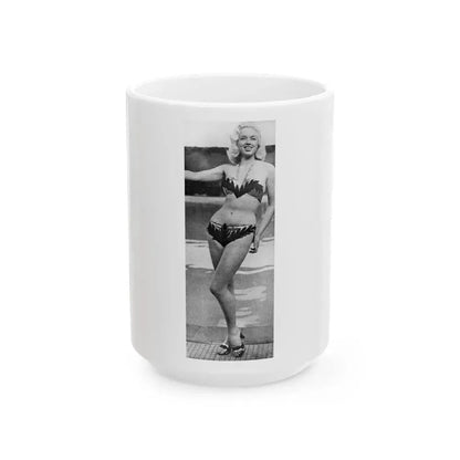 Diana Dors #176 (Vintage Female Icon) White Coffee Mug 15oz - Go Mug Yourself