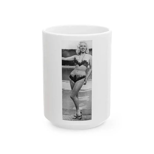 Diana Dors #176 (Vintage Female Icon) White Coffee Mug 15oz - Go Mug Yourself