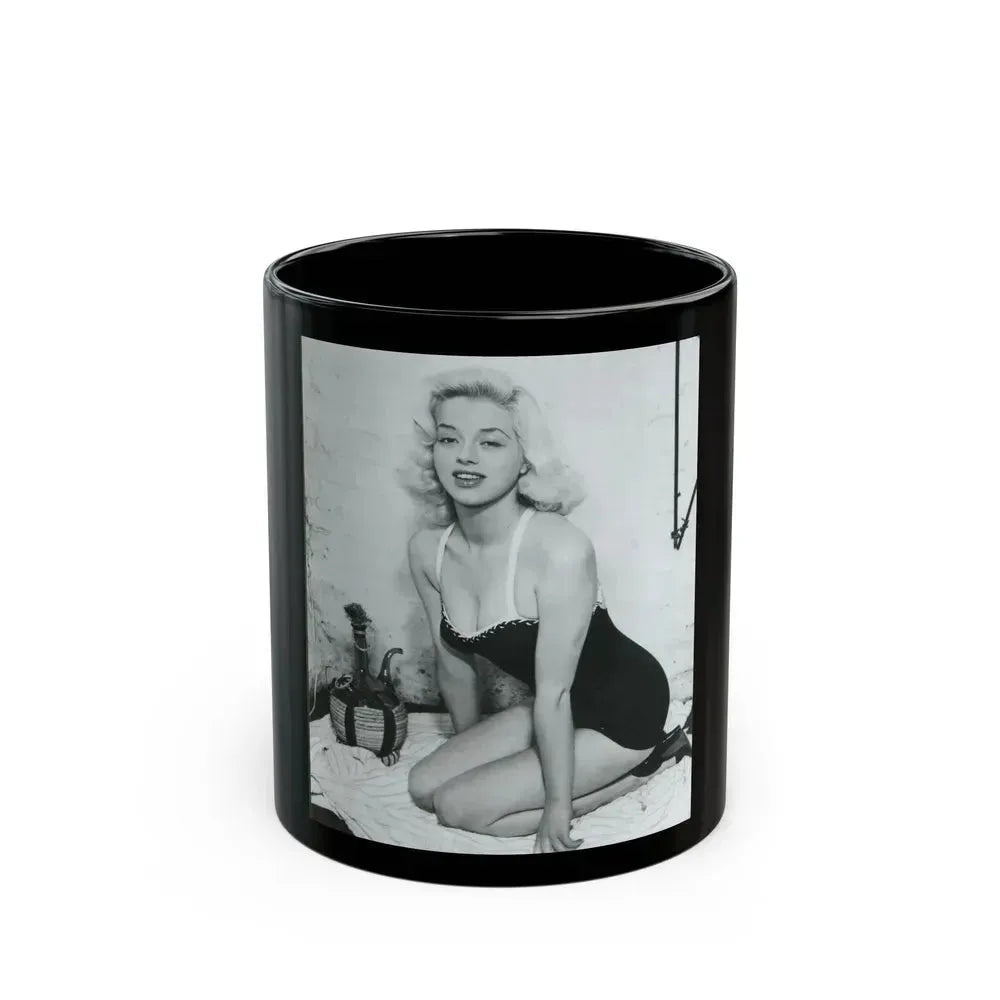 Diana Dors #177 (Vintage Female Icon) Black Coffee Mug 11oz - Go Mug Yourself