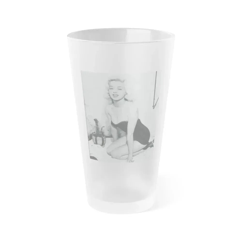 Diana Dors #177 (Vintage Female Icon) Frosted Pint Glass 16oz 16oz Frosted - Go Mug Yourself