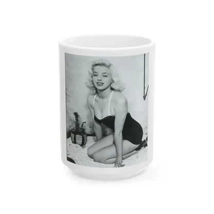 Diana Dors #177 (Vintage Female Icon) White Coffee Mug 15oz - Go Mug Yourself