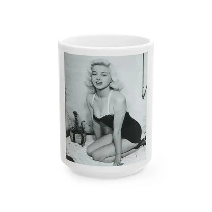 Diana Dors #177 (Vintage Female Icon) White Coffee Mug 15oz - Go Mug Yourself