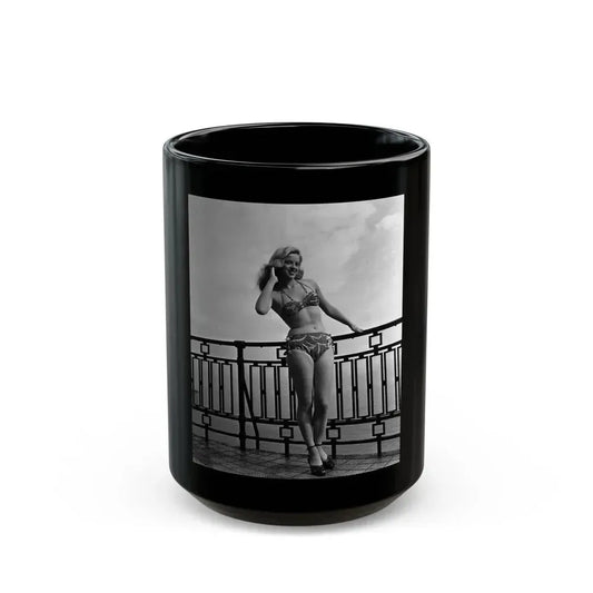 Diana Dors #178 (Vintage Female Icon) Black Coffee Mug 15oz - Go Mug Yourself