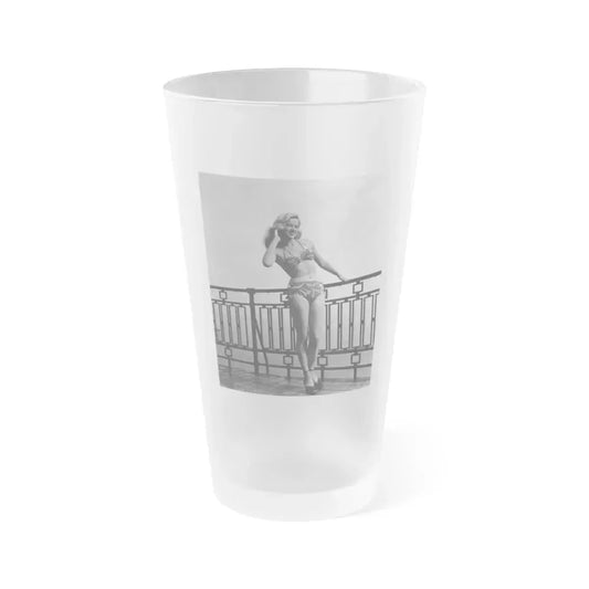 Diana Dors #178 (Vintage Female Icon) Frosted Pint Glass 16oz 16oz Frosted - Go Mug Yourself