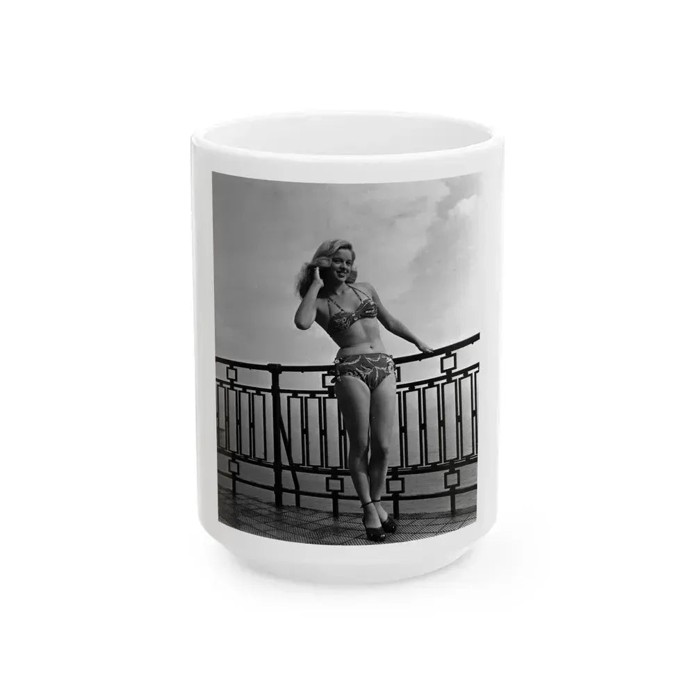 Diana Dors #178 (Vintage Female Icon) White Coffee Mug 15oz - Go Mug Yourself