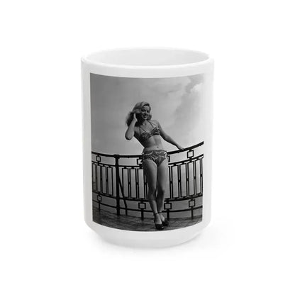 Diana Dors #178 (Vintage Female Icon) White Coffee Mug 15oz - Go Mug Yourself