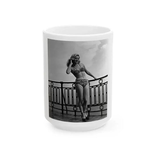 Diana Dors #178 (Vintage Female Icon) White Coffee Mug 15oz - Go Mug Yourself