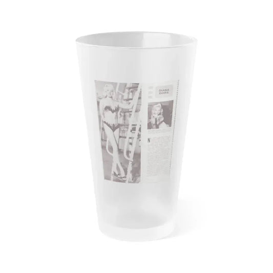 Diana Dors #179 (Vintage Female Icon) Frosted Pint Glass 16oz 16oz Frosted - Go Mug Yourself