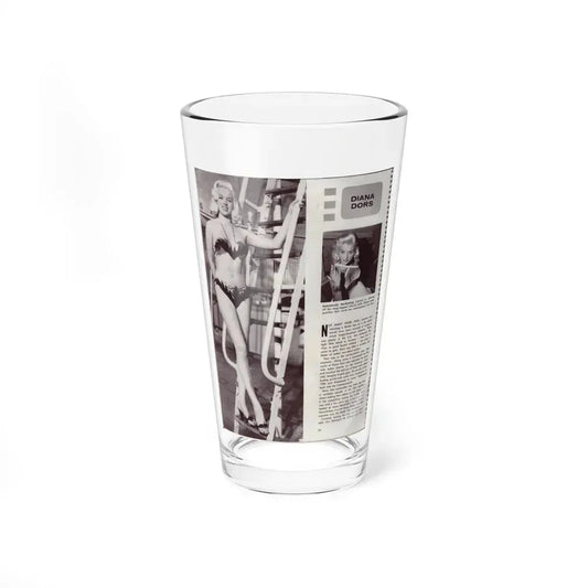 Diana Dors #179 (Vintage Female Icon) Pint Glass 16oz 16oz - Go Mug Yourself