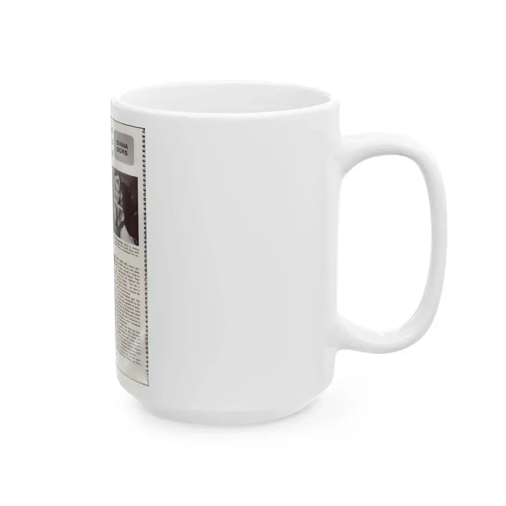 Diana Dors #179 (Vintage Female Icon) White Coffee Mug - Go Mug Yourself