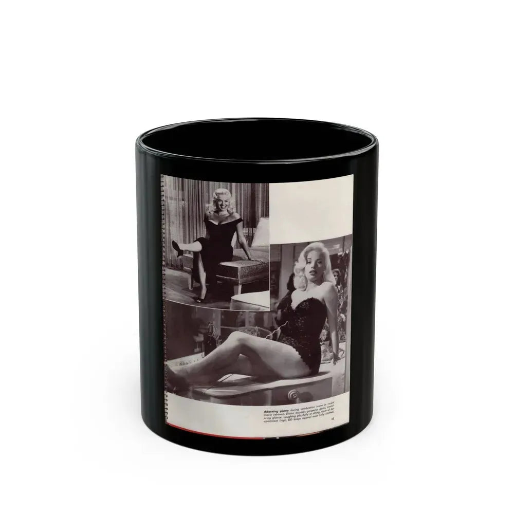 Diana Dors #180 (Vintage Female Icon) Black Coffee Mug 11oz - Go Mug Yourself