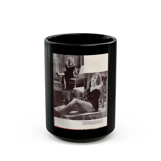 Diana Dors #180 (Vintage Female Icon) Black Coffee Mug 15oz - Go Mug Yourself