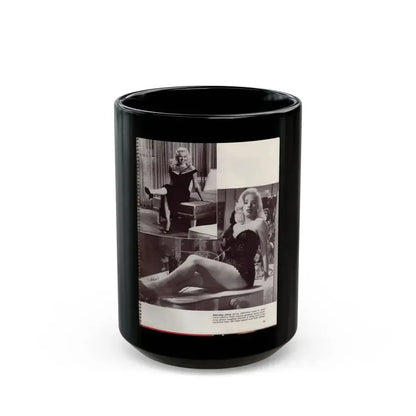 Diana Dors #180 (Vintage Female Icon) Black Coffee Mug 15oz - Go Mug Yourself