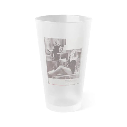 Diana Dors #180 (Vintage Female Icon) Frosted Pint Glass 16oz 16oz Frosted - Go Mug Yourself