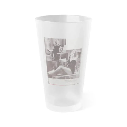 Diana Dors #180 (Vintage Female Icon) Frosted Pint Glass 16oz 16oz Frosted - Go Mug Yourself