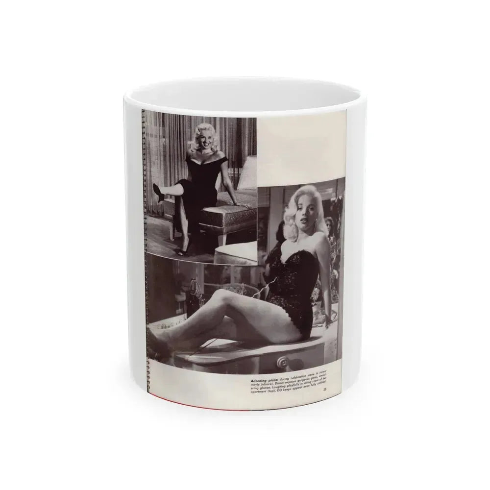 Diana Dors #180 (Vintage Female Icon) White Coffee Mug 11oz - Go Mug Yourself