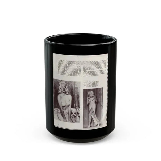 Diana Dors #181 (Vintage Female Icon) Black Coffee Mug 15oz - Go Mug Yourself
