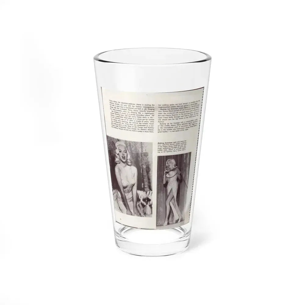 Diana Dors #181 (Vintage Female Icon) Pint Glass 16oz 16oz - Go Mug Yourself