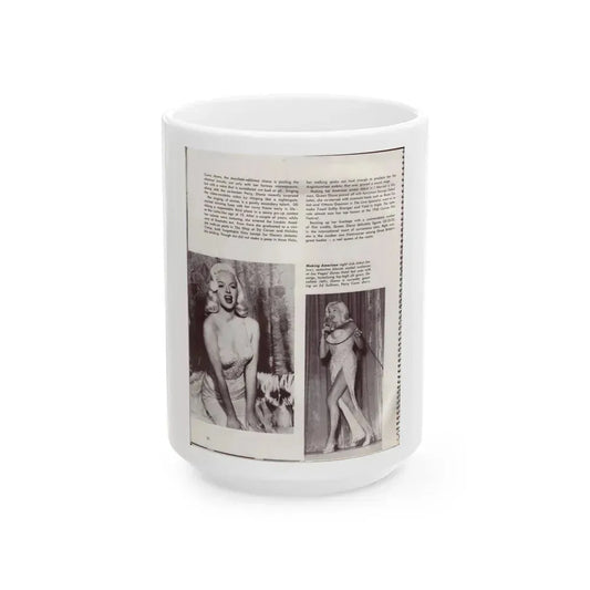 Diana Dors #181 (Vintage Female Icon) White Coffee Mug 15oz - Go Mug Yourself