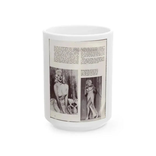 Diana Dors #181 (Vintage Female Icon) White Coffee Mug 15oz - Go Mug Yourself