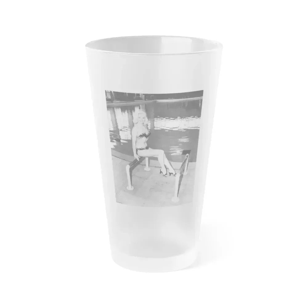 Diana Dors #182 (Vintage Female Icon) Frosted Pint Glass 16oz 16oz Frosted - Go Mug Yourself