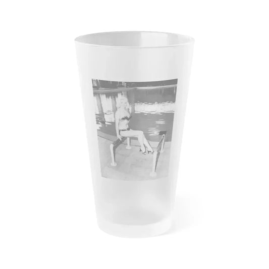 Diana Dors #182 (Vintage Female Icon) Frosted Pint Glass 16oz 16oz Frosted - Go Mug Yourself