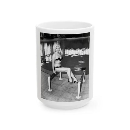 Diana Dors #182 (Vintage Female Icon) White Coffee Mug 15oz - Go Mug Yourself
