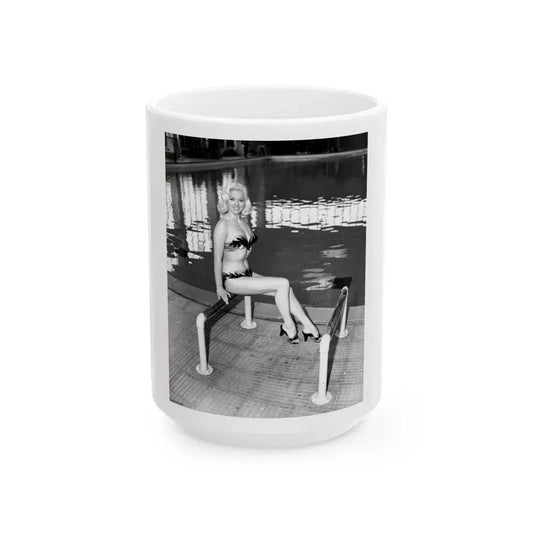 Diana Dors #182 (Vintage Female Icon) White Coffee Mug 15oz - Go Mug Yourself
