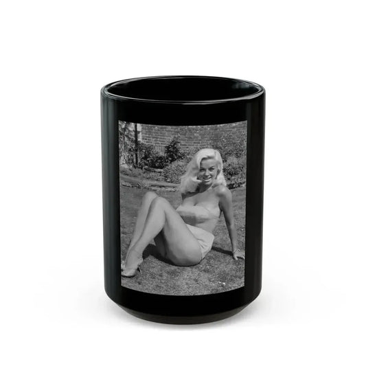 Diana Dors #183 (Vintage Female Icon) Black Coffee Mug 15oz - Go Mug Yourself