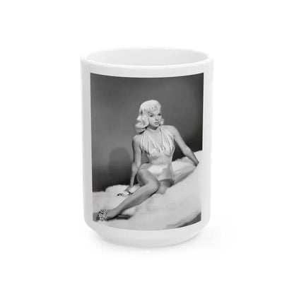 Diana Dors #185 (Vintage Female Icon) White Coffee Mug 15oz - Go Mug Yourself