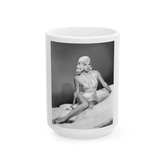 Diana Dors #185 (Vintage Female Icon) White Coffee Mug 15oz - Go Mug Yourself