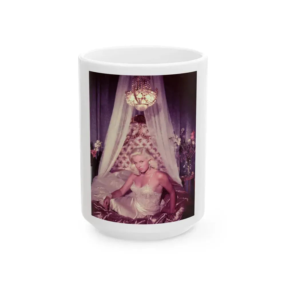 Diana Dors #187 (Vintage Female Icon) White Coffee Mug 15oz - Go Mug Yourself