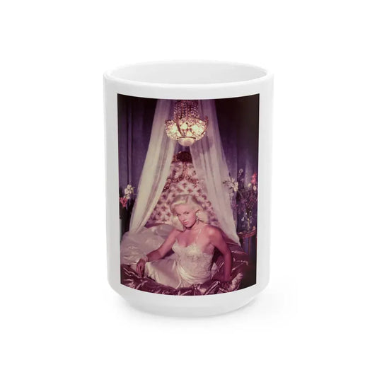 Diana Dors #187 (Vintage Female Icon) White Coffee Mug 15oz - Go Mug Yourself