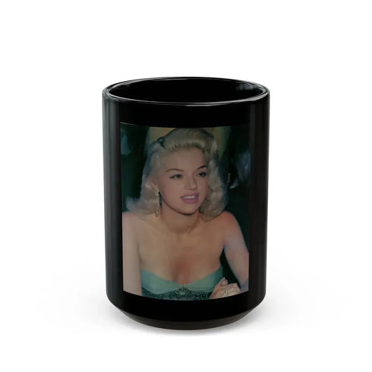 Diana Dors #189 (Vintage Female Icon) Black Coffee Mug 15oz - Go Mug Yourself