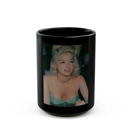 Diana Dors #189 (Vintage Female Icon) Black Coffee Mug 15oz - Go Mug Yourself