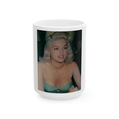 Diana Dors #189 (Vintage Female Icon) White Coffee Mug 15oz - Go Mug Yourself