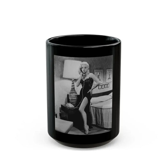 Diana Dors #191 (Vintage Female Icon) Black Coffee Mug 15oz - Go Mug Yourself