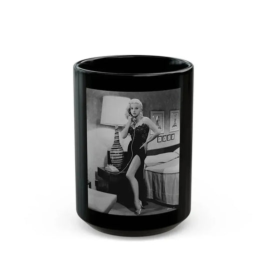 Diana Dors #191 (Vintage Female Icon) Black Coffee Mug 15oz - Go Mug Yourself