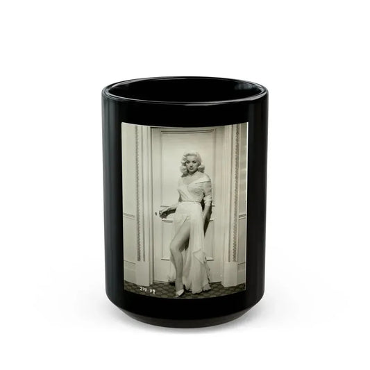 Diana Dors #192 (Vintage Female Icon) Black Coffee Mug 15oz - Go Mug Yourself