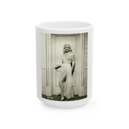 Diana Dors #192 (Vintage Female Icon) White Coffee Mug 15oz - Go Mug Yourself