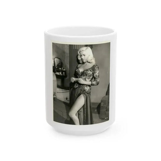 Diana Dors #193 (Vintage Female Icon) White Coffee Mug 15oz - Go Mug Yourself