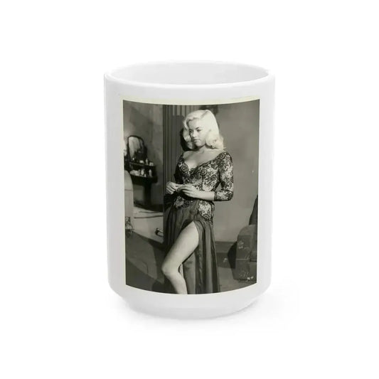 Diana Dors #193 (Vintage Female Icon) White Coffee Mug 15oz - Go Mug Yourself