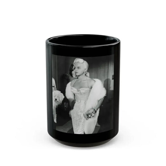 Diana Dors #194 (Vintage Female Icon) Black Coffee Mug 15oz - Go Mug Yourself