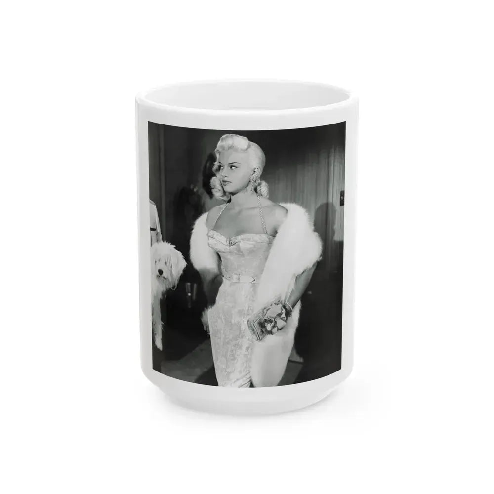 Diana Dors #194 (Vintage Female Icon) White Coffee Mug 15oz - Go Mug Yourself