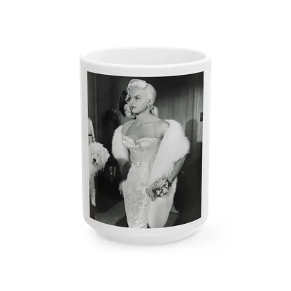 Diana Dors #194 (Vintage Female Icon) White Coffee Mug 15oz - Go Mug Yourself