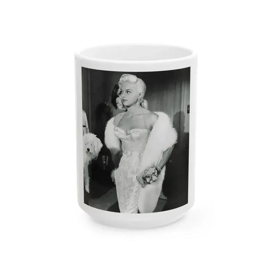 Diana Dors #194 (Vintage Female Icon) White Coffee Mug 15oz - Go Mug Yourself