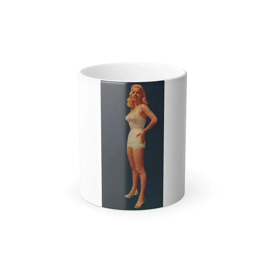 Diana Dors #214 - Vintage Color 5.25x10 Pin-Up Photo from Pin-Up or Movie Star Magazine Circa 1950's (Vintage Female Icon) Color Changing Mug 11oz 11oz - Go Mug Yourself